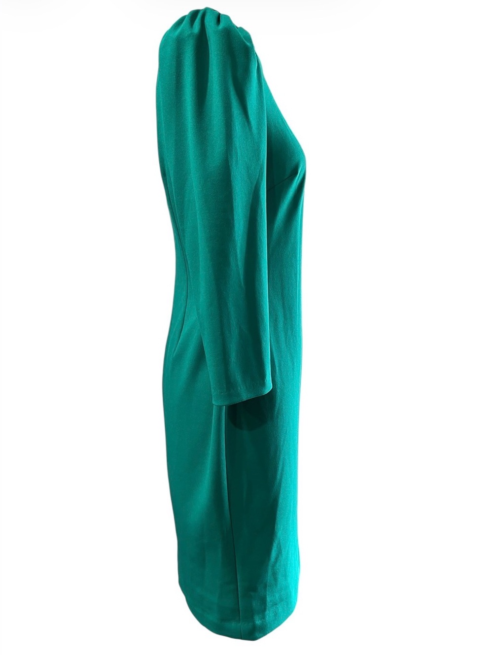 Calvin Klein Teal Sheath Dress with Three-Quarter Sleeves Size 6 Office Career - Picture 4 of 13